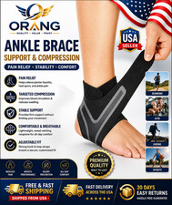 Ankle Brace Support Compression Sleeve Pain Relief Plantar Fasciitis Foot Wrap