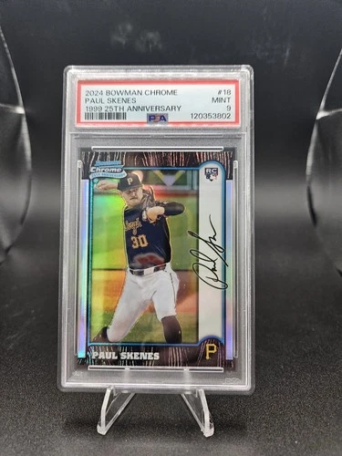 PAUL SKENES 2024 BOWMAN CHROME 25TH ANNIVERSARY PSA 9