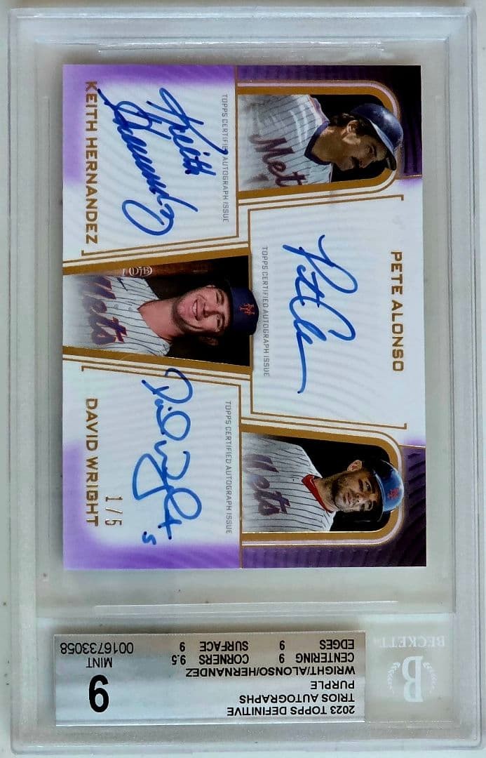 Topps MLB Baseball Card Wright Alonso Hernandez Autograph 1/5 