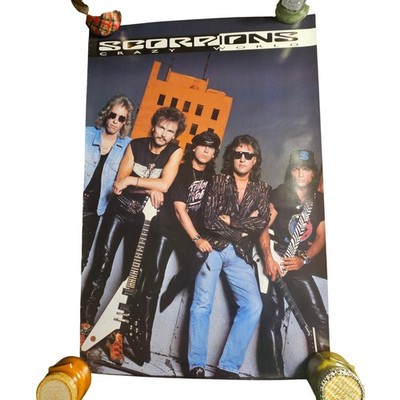 Scorpions Crazy World Vintage 1990 Promo Album Poster 24x36