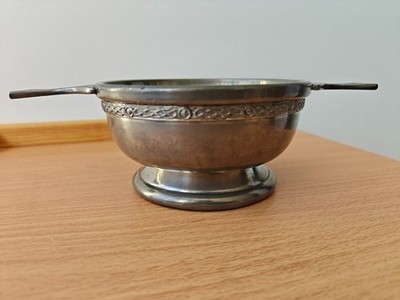 Vintage English Pewter RAF Quaich - Flt Lt Millar - Flying Boat Squadron 1978-81