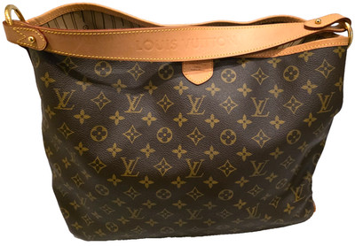 LOUIS VUITTON Brown Coated Canavas Monogram Delightful MM