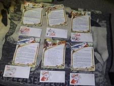 6 Vintage Standard Oil Co Personal Letters From Santa w 6 Envelopes