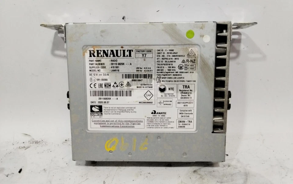 281156826R Sistema Audio/Radio Cd para RENAULT KADJAR Zen 2017 1827984 - Imagen 2 de 4