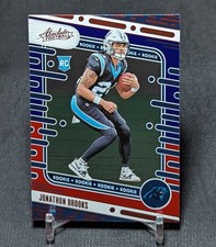 Jonathan Brooks Red/Blue Foil Rookie RC 2024 Absolute Football Card 146 Panthers. rookie card picture