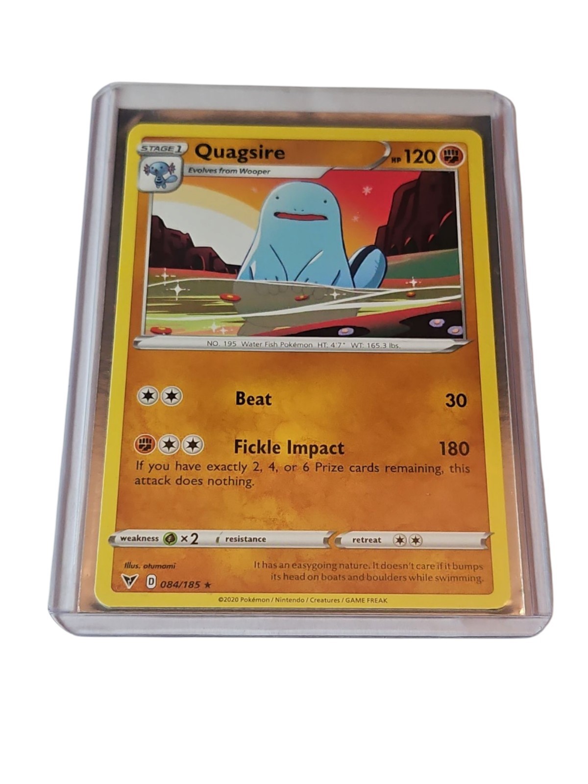POKEMON CARD TCG NON HOLO QUAGSIRE 084/185 RARE NM/M VIVID VOLTAGE SWSH