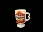 VTG 1980s Chuck E Cheese Milk Glass Pedestal Coffee Mug Retro Pizza Time Theatre