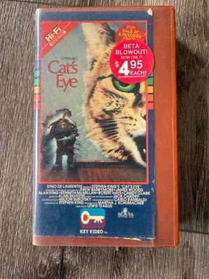 Cats Eye 1985 Beta Betamax Rental Tape, xKey Video Stephan King Drew Barrymore