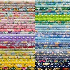 8" x 50 PCS 100 Cotton Fabric Bundles for Quilting 50PCS 8x8, Floral
