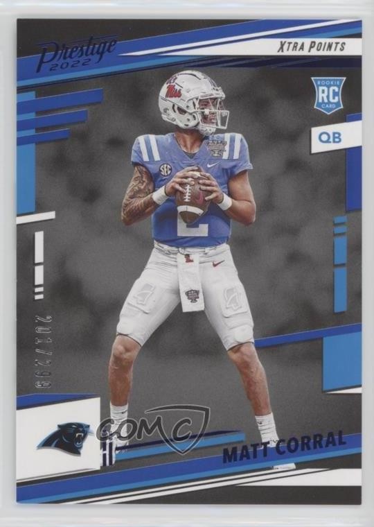 2022 Panini Prestige Rookies Xtra Points Blue 201/299 Matt Corral #302 1u6