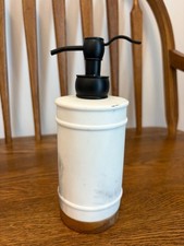 Unbranded Faux Marble Soap Dispenser with Wood Base