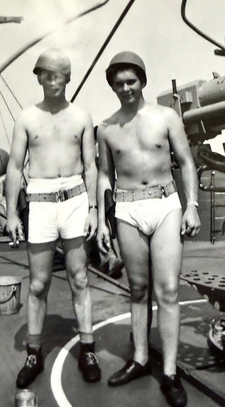VTG 1940s Photo Shirtless Sailor Men Jockey Underwear Bulge Gay Interest Beefcak