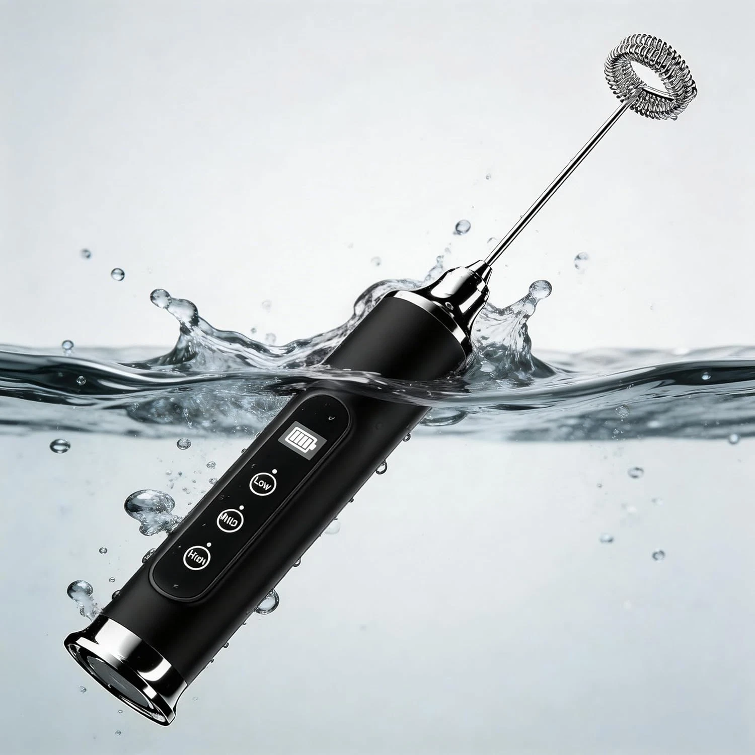 YUSWKO Milk Frother Wand for Coffee, Handheld Coffee Frother, Rechargeable Drink