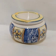 Italian Vintage Ceramics - Hand Painted 2 Piece Ashtray 