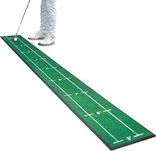 Indoor/Outdoor Golf Putting Mat - Professional Practice Green with Distance Mark