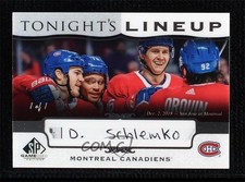 2019 Upper Deck SP Game Used Tonight's Lineup 1/1 David Schlemko 12/2/2018 0c3