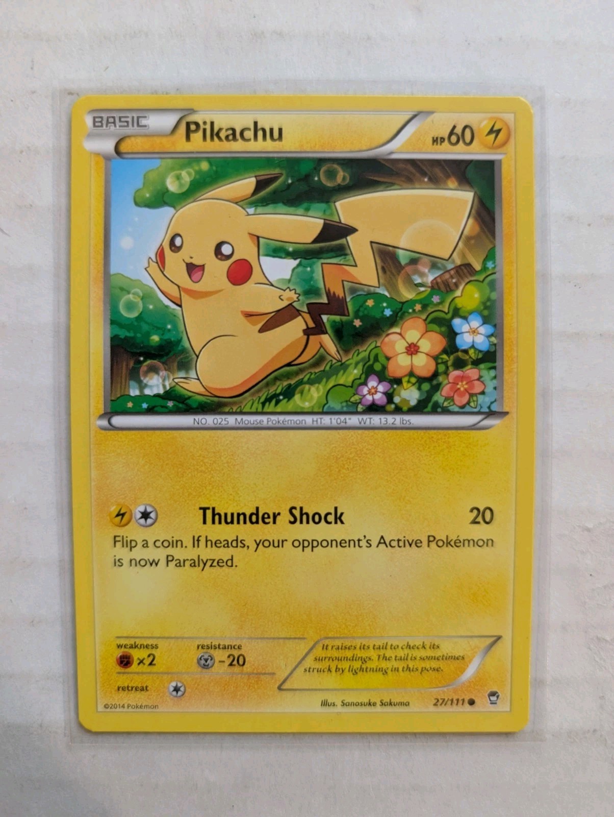 Pikachu 27/111 XY - Furious Fists Common Normal Pokemon TCG LP Card Pokémon 2014