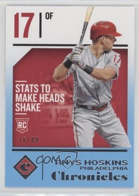 2018 Panini Chronicles Blue 16/49 Rhys Hoskins #42 Rookie RC 0f4i