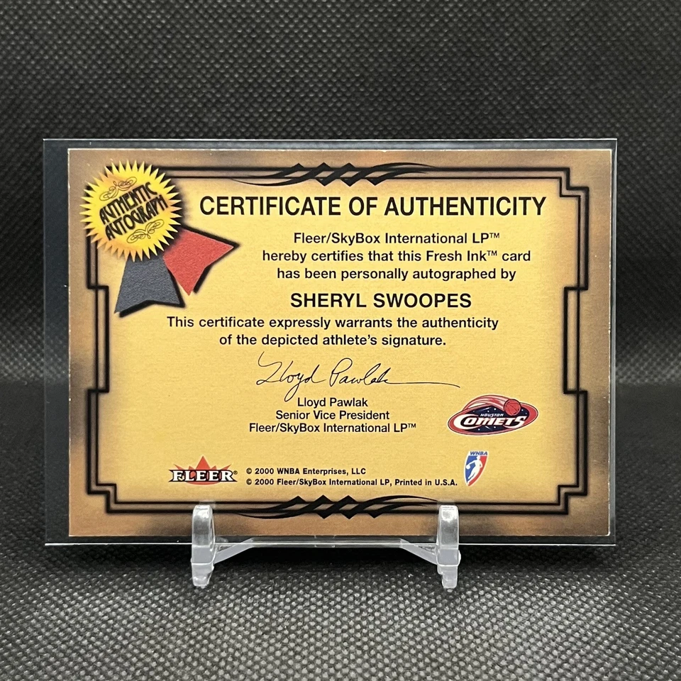 2000 Fleer Sheryl Swoopes Fresh Ink Autograph WNBA Card - Image 2 of 2
