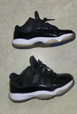 Jordan Air Jordan 11 Low Space Jam Men's Low Top Lace-Up Sneakers Black Blue