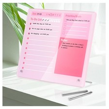 Desktop Thickened Acrylic Dry Erase Board to do List Planner Board,15.7"x11.8",T