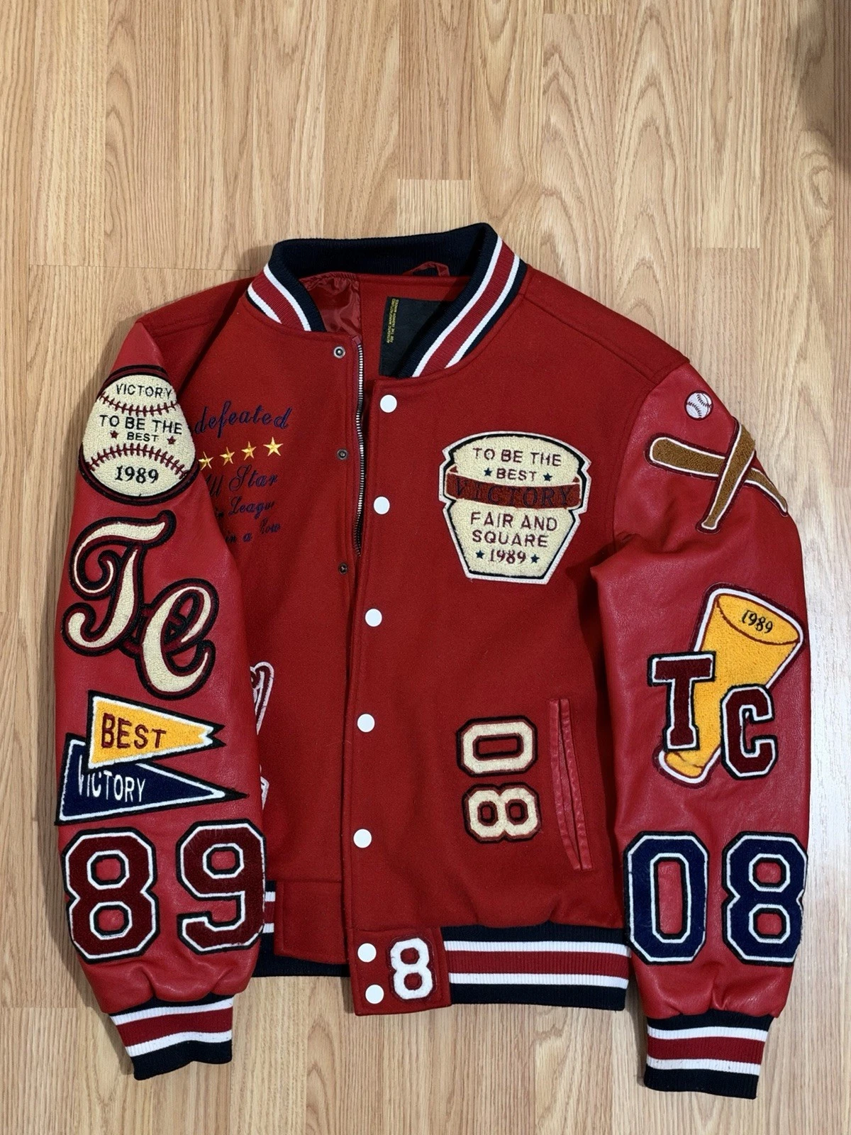 Robert Phillipe Championship League Varsity Jacket  Red Size S image 2