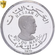 [#879111] Morocco, Hassan II, 20 Dirhams, 1970, Proof, Silver, PCGS, SP67DCAM, K