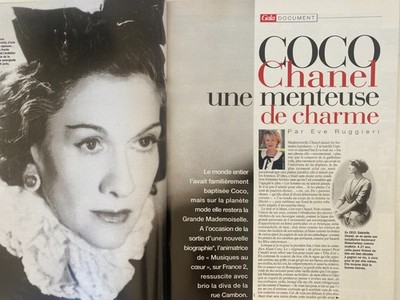   Vintage Clipping   COCO CHANEL, EINE CHARMANTE LÜGNERIN   Jan. 2000   6 Seiten