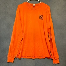 PG&E Shirt Long Sleeve Orange Utility Men XL Zero in on Safety Crewneck Painting