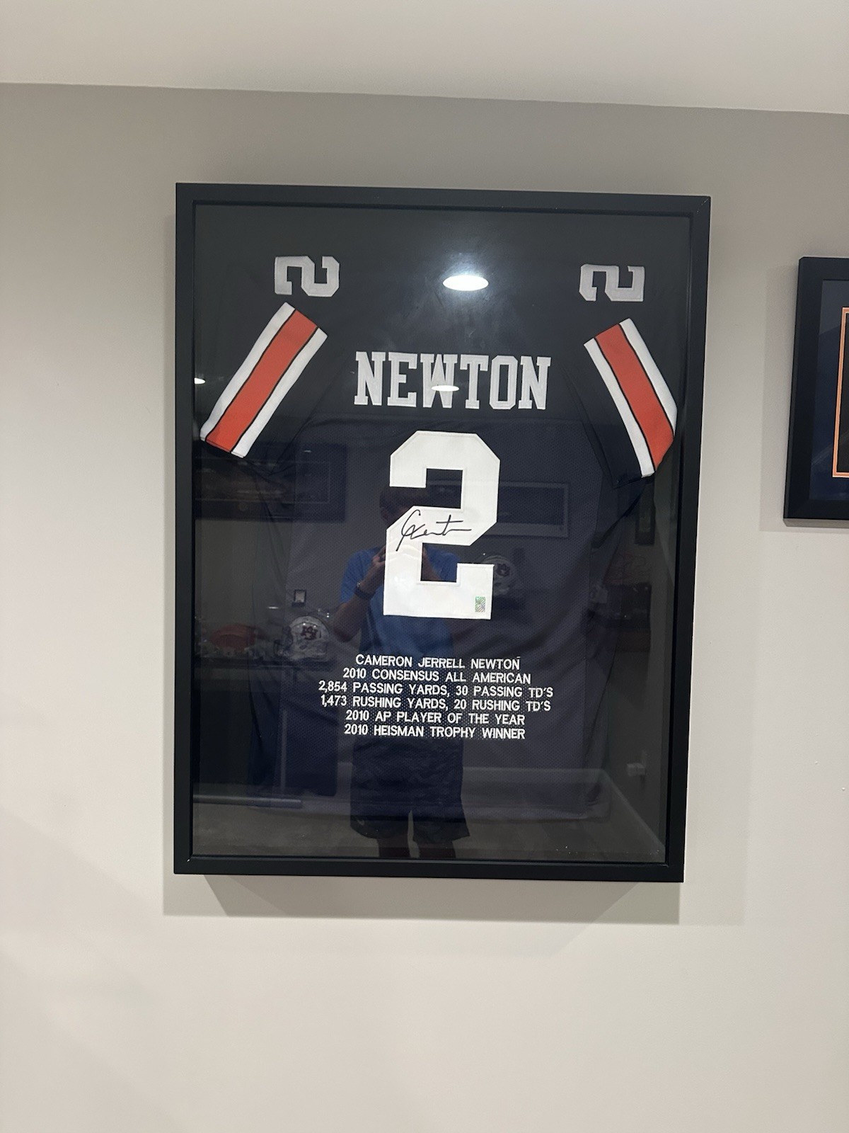 Cam Newton Autographed Signed Auburn Tigers Stats Jersey Player 