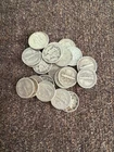 (22) Silver dimes, mixed lot coins, Roosevelt and Mercury