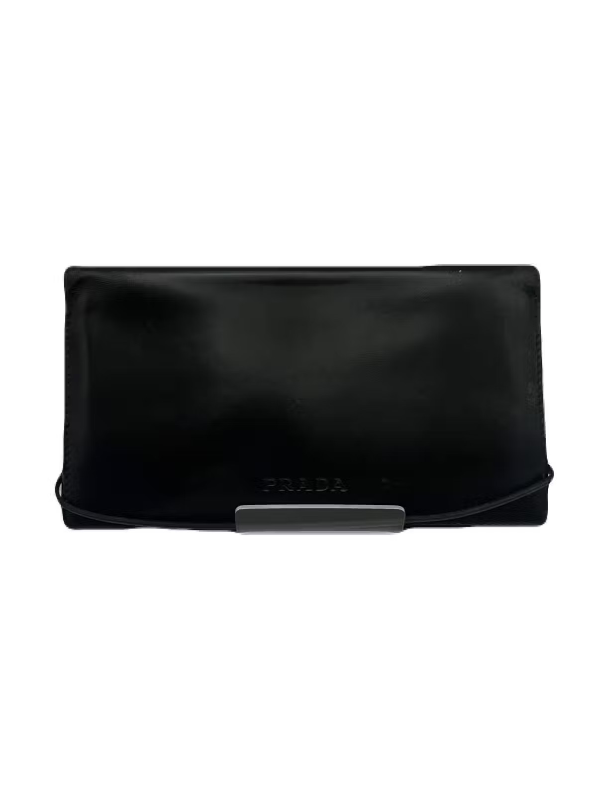 PRADA Black Leather Long Wallet Pre-Owned Model E0516-13