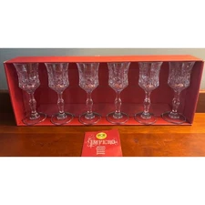RCR Impero Crystal Cordial Glasses Set, 6 Pieces, Italian Glassware, New In Box
