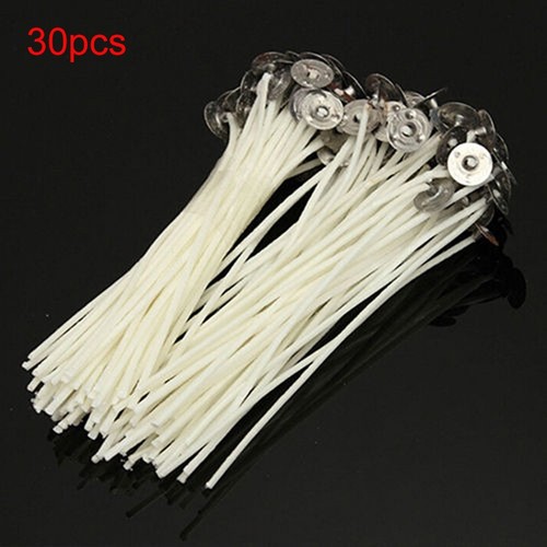 New Hot Candle Wicks 30 pcs 4 inch 4" 10cm Cores Cotton Home Pre Waxed - Picture 3 of 12