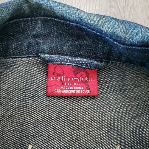 Vintage Y2K FUBU Platinum Fat Albert Denim Jean Jacket Size 2XL Junkyard Kids - Picture 11 of 19