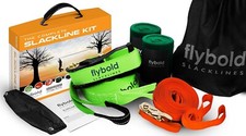 Slackline Kit Slack Line Longer 57 Ft Line With Tree Protectors And Carry Bag Ti