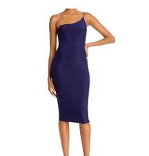 NWT NOOKIE  One Shoulder Sleeveless Twist Front Scuba Bodycon Midi Dress  XS