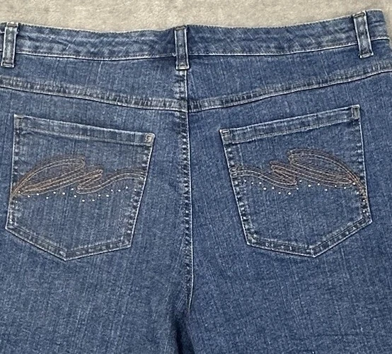 Pantalones Cortos Kim Rogers Para Mujer 12 (34x6) Azul Denim Elastizados Bolsillos Informales Exterior Foto 4 de 4