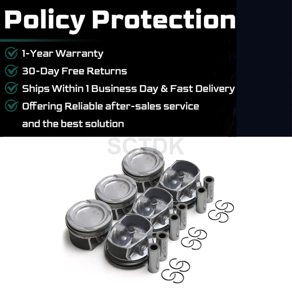 Juego de 6 pasadores y anillos de pistón Φ83 mm para Mercedes-Benz AMG S500 W222 W167 M256 Foto 2 de 4