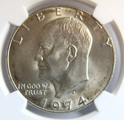 PCGS MS66 1974-S アイゼンハワー銀貨 $1 1974-S Eisenhower $1 Silver MS69 ICG | eBay