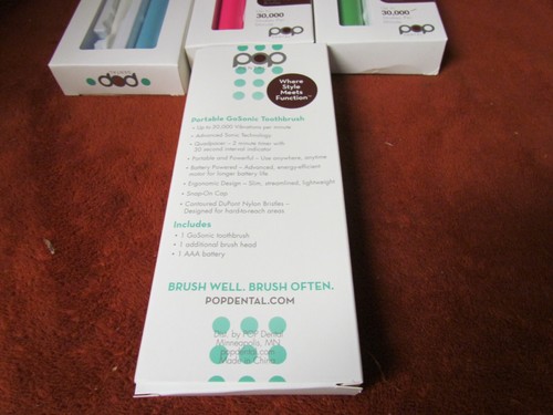 Pop Dental Portable Go Sonic Toothbrush (Orange, Blue, Purple, Green) 4 pc Lot - Picture 3 of 3