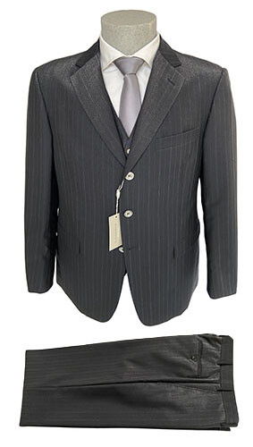 Abito elegante uomo PAL ZILERI, tg 52 DROP 8 grigio a righe lamè 3 pezzi,  -60%. | eBay