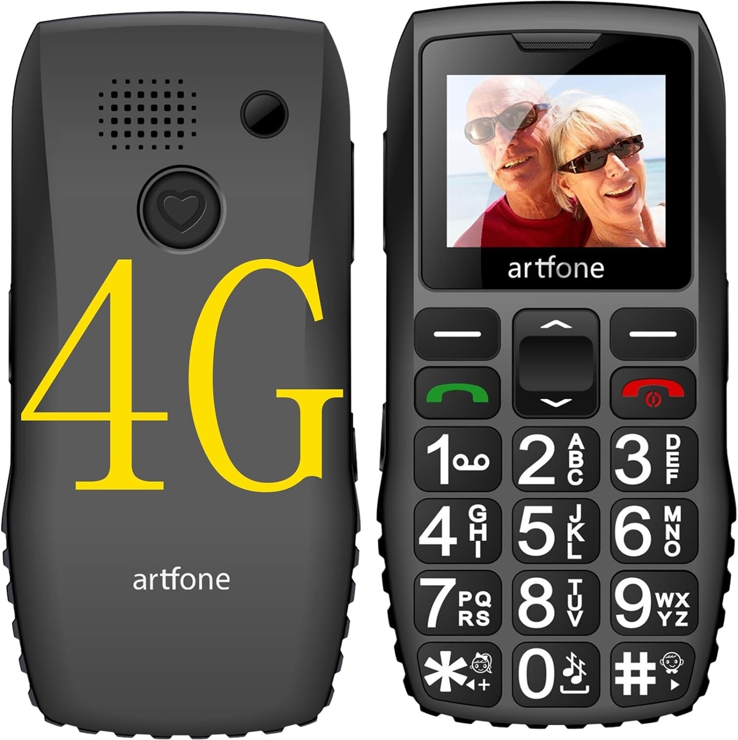 Artfone C1+ 4G Cell Phone Unlocked for Seniors Big Buttons SOS For T