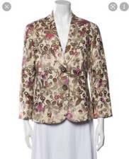 Lafayette 148 Women s Sz 8 Floral brocade Blazer Jacket Seam Details. Wedding