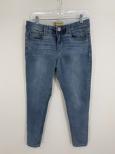 Democracy Womens Jeans Size 6 Ab Technology Medium Wash Whiskering Denim Casual