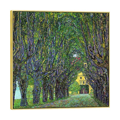 Large Framed Canvas Print Klimt Painting Repro Home Decor Wall Art Avenue Green