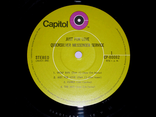 QUICKSILVER MESSENGER SERVICE Just For Love japan org '70 LP w/OBI Dino Valente - Picture 4 of 4