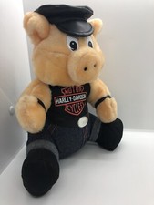 Vtg Harley Davidson Motorcycles Biker Hog Pig Stuffed Plush Official Licensed 9"