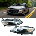 Pair Halogen Headlights Headlamps W/Bulb Left Right For Chevy Malibu 2019-2021