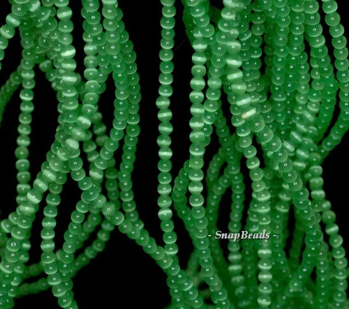 PIEDRA PRECIOSA OJO DE GATO 2,5 MM VERDE REDONDA 2,5 MM CUENTAS SUELTAS 15,5" - Imagen 1 de 1